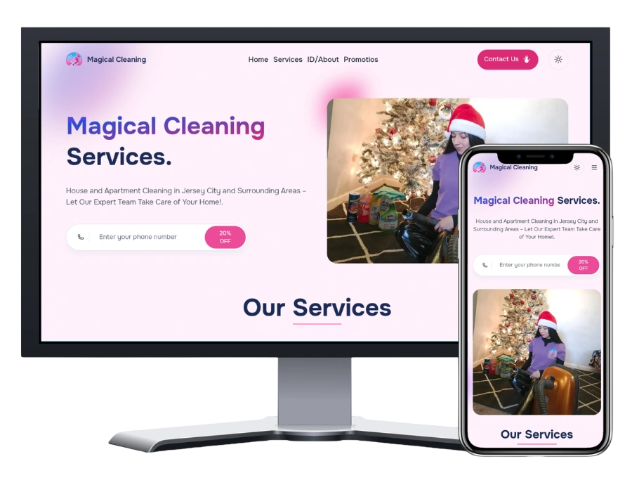 Magical Cleaning — sitio web desarrollado por Nicrosil