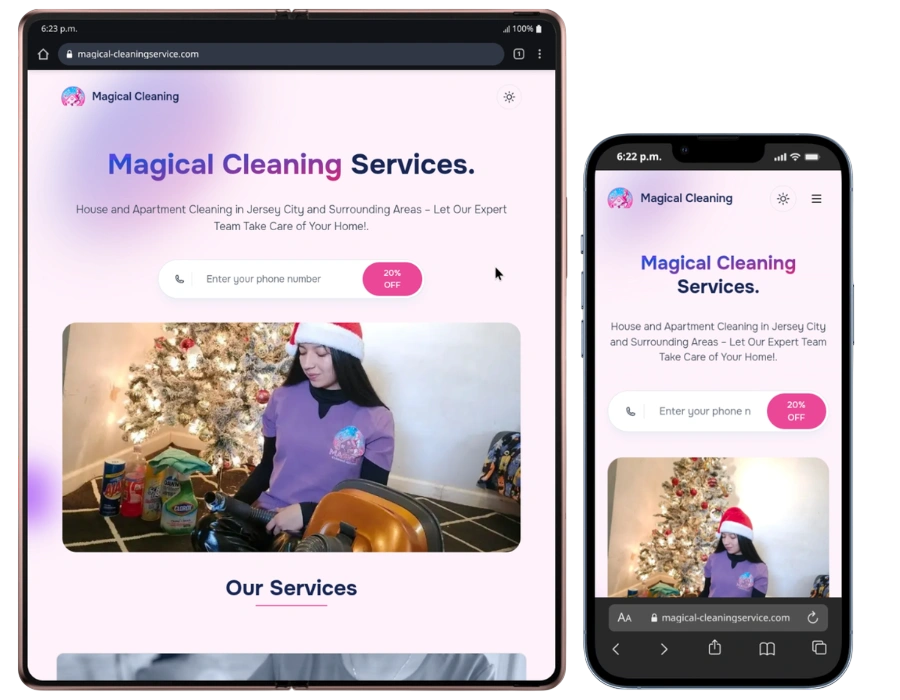 Magical Cleaning — sitio web desarrollado por Nicrosil